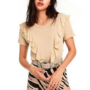 WILDFOX Lucienne Ruffle Short Sleeve Tee